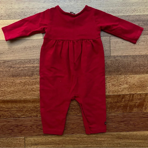 Tea Collection Red Rose Floral Romper, Size 3-6 Months - Picture 6 of 7